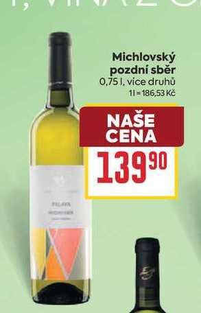 Michlovský pozdní sběr 0,75l