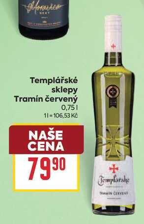 Templářské sklepy Tramín červený 0,75l