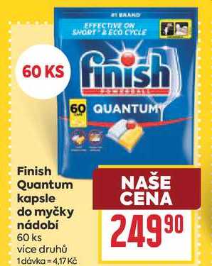 Finish Quantum kapsle do myčky nádobí 60 ks BILLA