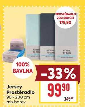 Jersey Prostěradlo 90×200 cm