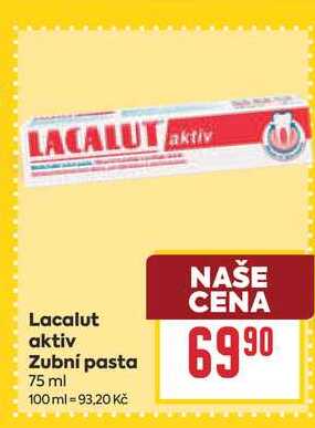 Lacalut aktiv Zubní pasta 75 ml