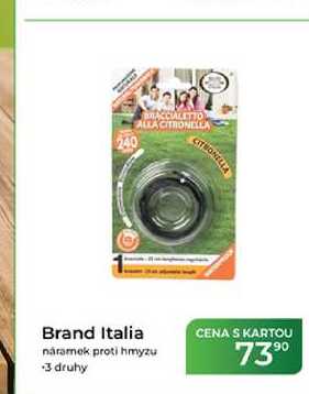 Brand Italia náramek proti hmyzu 3 druhy Tamda Foods