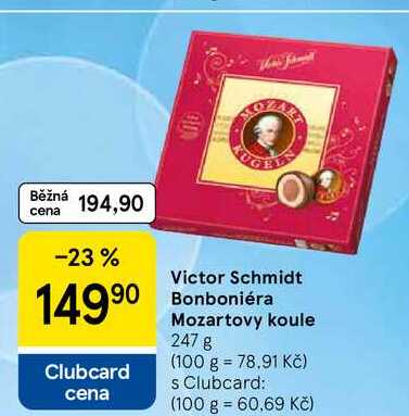 Victor Schmidt Bonboniéra Mozartovy koule, 247 g