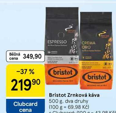 Bristot Zrnková káva, 500 g