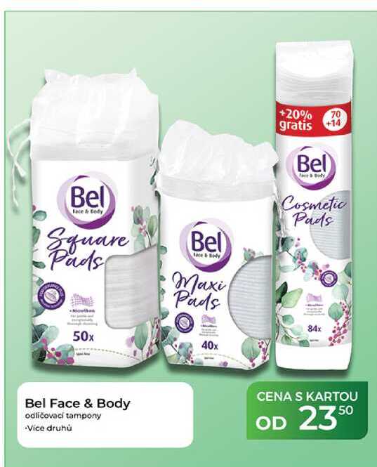 Bel Face & Body odličovací tampony Tamda Foods