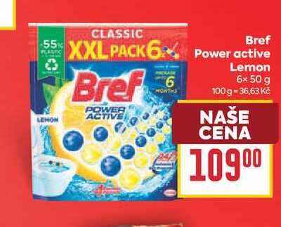 Bref Power active Lemon 6x 50 g BILLA