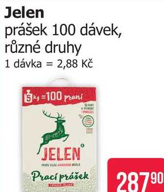Jelen prášek 100 dávek, různé druhy