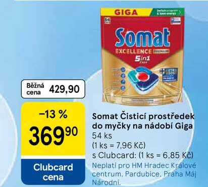 Somat Čisticí prostředek do myčky na nádobí Giga, 54 ks Tesco