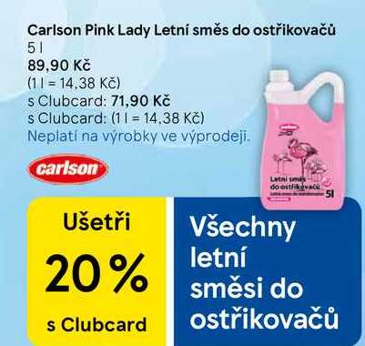 Carlson Pink Lady Letní směs do ostřikovačů, 5 l