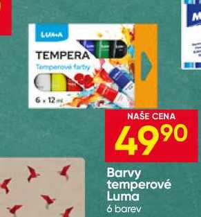 Barvy temperové Luma 6 barev