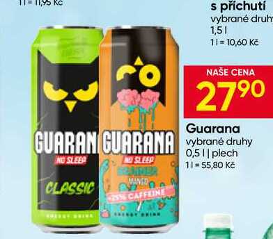 GUARANA vybrané druhy 0,5l plech