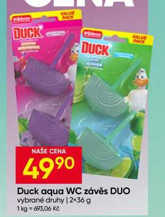 Duck aqua WC závěs DUO vybrané druhy 2×36 g