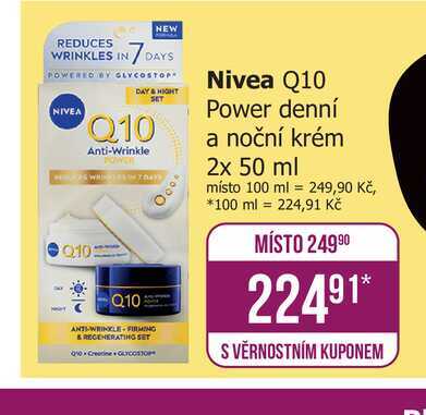 Nivea Q10 Power denní a noční krém 2x 50 ml Teta drogerie