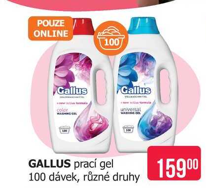 GALLUS prací gel 100 dávek, různé druhy Teta drogerie