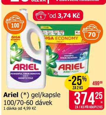 Ariel gel/kapsle 37425 100/70-60 dávek