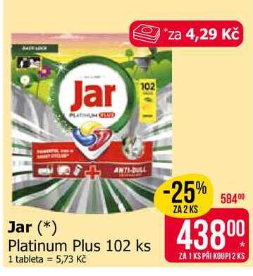 Jar Platinum Plus 102 ks Teta drogerie