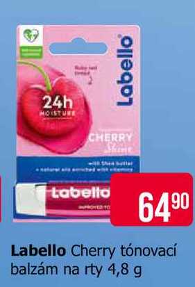 Labello Cherry tónovací balzám na rty 4,8 g Teta drogerie