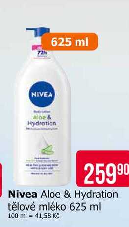 Nivea Aloe & Hydration tělové mléko 625 ml Teta drogerie