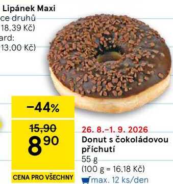 Donut s čokoládovou příchutí, 55 g 