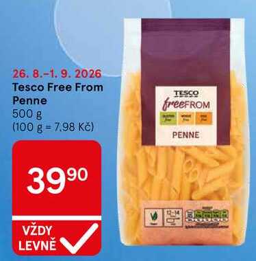 Tesco Free From Penne, 500 g
