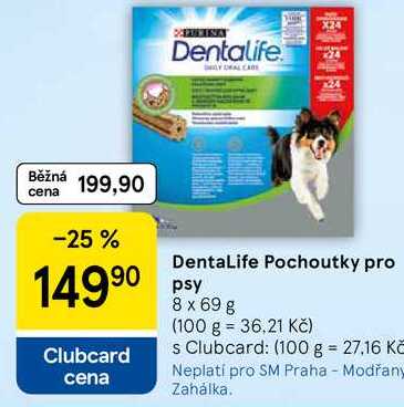 DentaLife Pochoutky pro psy, 8 x 69 g