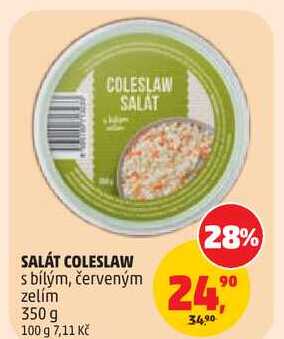 SALÁT COLESLAW s bílým, červeným zelím, 350 g