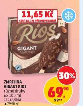 ZMRZLINA GIGANT RIOS různé druhy, 6x 100 ml 