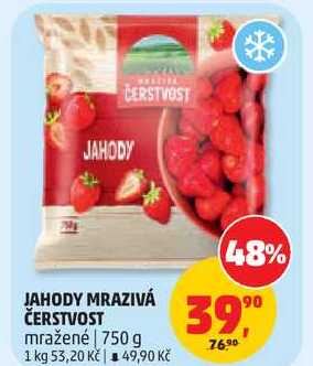 JAHODY MRAZIVÁ ČERSTVOST mražené, 750 g Penny Market