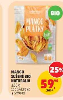 MANGO SUŠENÉ BIO NATURALIA, 125 g