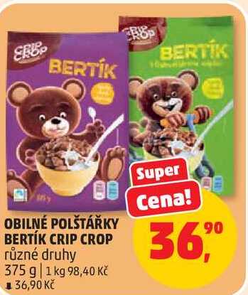 OBILNÉ POLŠTÁŘKY BERTÍK CRIP CROP různé druhy, 375 g