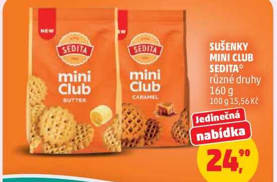 SUŠENKY MINI CLUB SEDITA různé druhy, 160 g