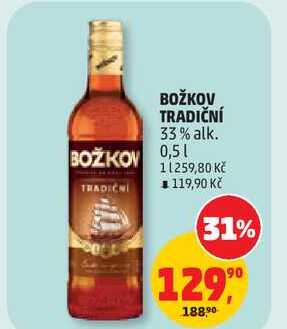 BOŽKOV TRADIČNÍ 33% alk., 0,5 l
