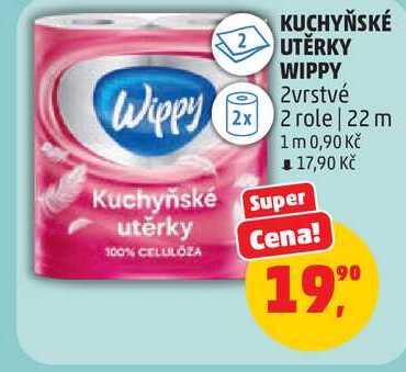 KUCHYŇSKÉ UTĚRKY WIPPY 2vrstvé, 2 role