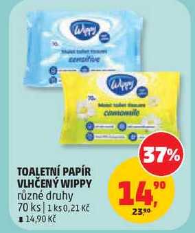 TOALETNÍ PAPÍR VLHČENÝ WIPPY různé druhy, 70 ks