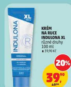 KRÉM NA RUCE INDULONA XL různé druhy, 100 ml Penny Market