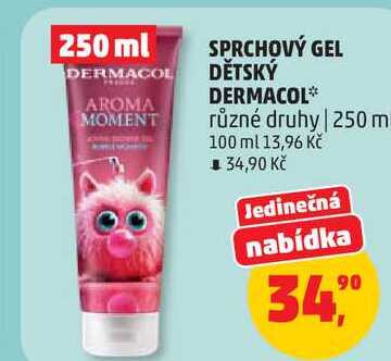 SPRCHOVÝ GEL DĚTSKÝ DERMACOL různé druhy, 250 ml