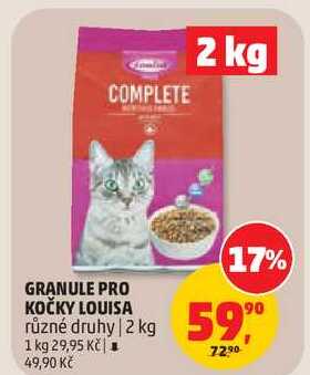 GRANULE PRO KOČKY LOUISA různé druhy, 12 kg