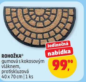 ROHOŽKA gumová s kokosovým vláknem, protiskluzová 40 x 70 cm, 1 ks Penny Market