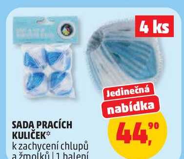 SADA PRACÍCH KULIČEK k zachycení chlupů a žmoĺků, 1 balení Penny Market