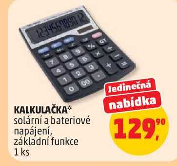 KALKULAČKA nabídka napájení, solární a bateriové základní funkce, 1 ks