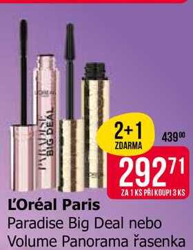 L'Oréal Paris Paradise Big Deal nebo Volume Panorama řasenka Teta drogerie