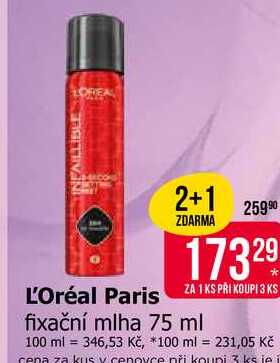 L'Oréal Paris fixační mlha 75 ml Teta drogerie