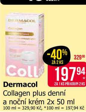 Dermacol Collagen plus denní a noční krém 2x 50 ml Teta drogerie