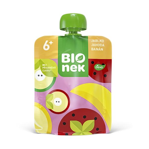 BIOnek Kapsička jablko, jahoda a banán Košík.cz