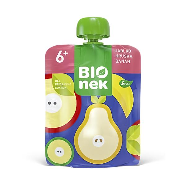 BIOnek Kapsička jablko, hruška a banán