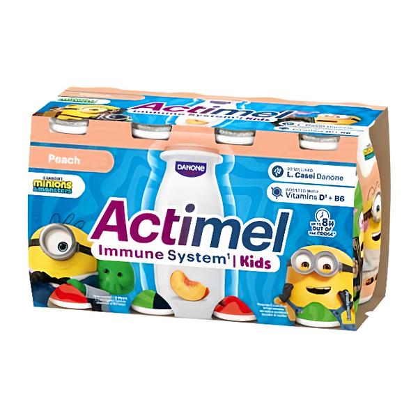 Actimel Kids Probiotický jogurtový nápoj s vitamíny broskev 8x 100 g