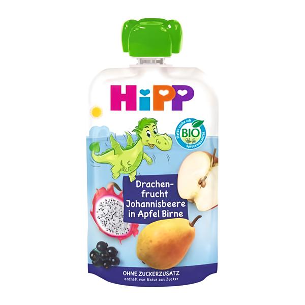 HiPP BIO Hippies Jablko-Hruška-Dračí ovoce-Černý rybíz Košík.cz