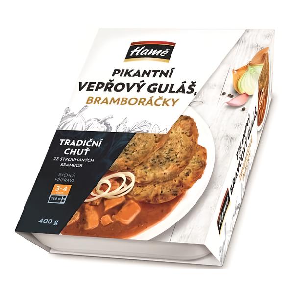 Hamé Pikantní vepřový guláš s bramboráky