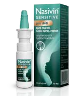Nasivin® Sensitive pro děti, 0,25 mg/ml nosní sprej, 10 ml