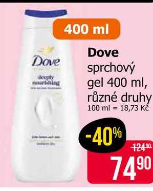 Dove sprchový gel 400 ml, různé druhy Teta drogerie